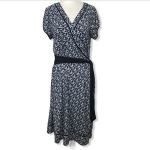 Glamour faux wrap dress with tie